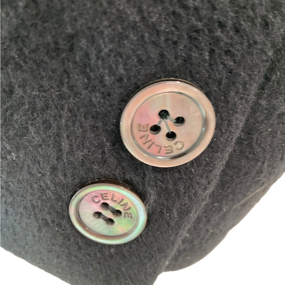 Celine Black Wool Cashmere Blend Blazer Minimalist Tailored Jacket S - Picture 6 of 8